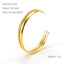 INS Style 18K Gold Plated Stainless Steel Snake Cross Bangle - French Vintage Design