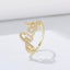 Elegant Sterling Silver Zircon Letter Ring for Women