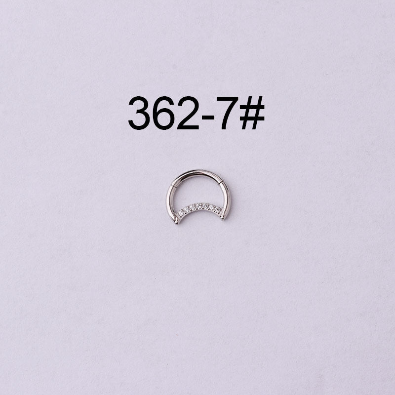 Hollow Moon Drop Shape Stainless Steel Nose Ring