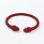 Simple Spiral Stripe Matte Color Open Cuff Bracelet for Women