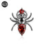 Spider Zircon Titanium Lip and Ear Studs - Polished Hip-Hop Punk Style Piercing Jewelry