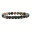 Retro Geometric Tiger Eye and Obsidian Beaded Bracelet for Men