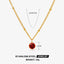 Minimalist Birthstone Pendant Necklace - 18K Gold Plated Stainless Steel