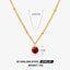 Simple Style Round Stainless Steel Titanium Steel Plating Inlay Birthstone 18K Gold Plated Pendant Necklace