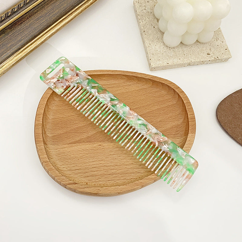 Women's Retro Geometric Acetate Hair Comb for Styling and Makeup