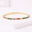 European American Fashion Zircon Multi-Color Adjustable Tennis Bracelet