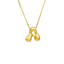 304 Stainless Steel Gold Plated Bubble Letter Necklace