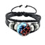 Retro Geometric PU Leather Yin Yang Tai Chi Unisex Bracelet Set