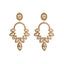 Luxurious Geometric Rhinestone Inlay Alloy Drop Earrings for Women