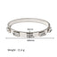 18K Gold Plated Zircon Geometric Star Flower Stainless Steel Bangle Bracelet for Women