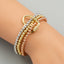 European American Hip-hop Style Copper Zircon Elastic Bracelet Set