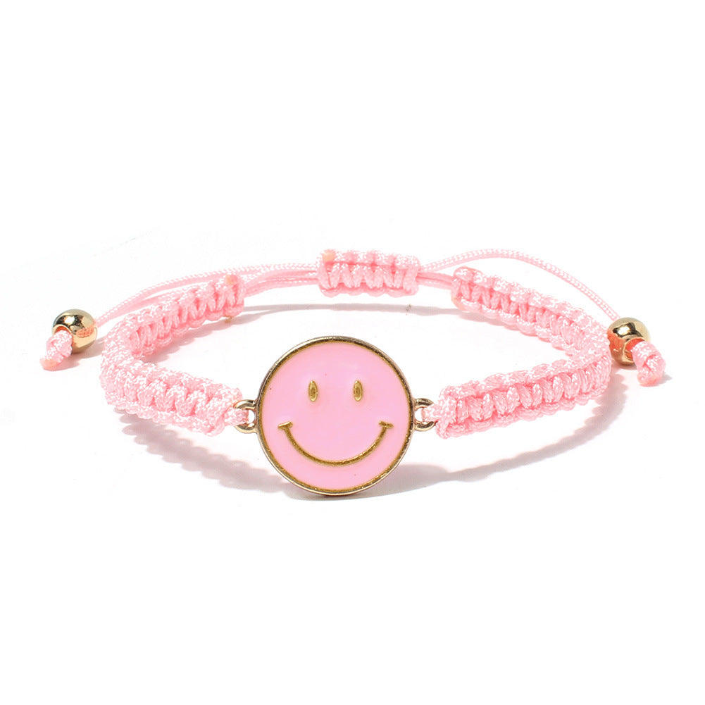 Fashion Multicolor Smiley Face Adjustable Copper Bracelet