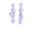 IG Style Retro Acrylic Flower Petal Drop Earrings in Sterling Silver