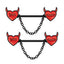 Heart Shape Rhinestone Belly and Nipple Rings with Bat Design Stainless Steel Piercing Jewelry