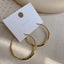 Retro Geometric Alloy Plated Hoop Earrings for Women