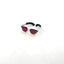 Novelty Mini Glasses Adjustable Open Metal Rings for Women