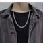 Simple Geometric Titanium Steel Cuban Chain Necklace