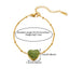 18K Gold Plated Stainless Steel Heart & Diamond Love Bracelets Set for Women