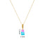 Colorful Bear Resin Zircon Pendant Necklace for Women and Men