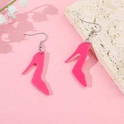 Acrylic Barbie Letter Drop Earrings for Women