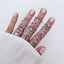 Bohemian Hip-Hop Geometric Water Droplet Moonstone Ring Set - 56 Pieces