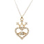 Elegant Heart Crown Rhinestone Necklace and Earrings Set for Women