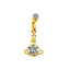 Sweet Streetwear Star Moon Heart Shape Gold Plated Belly Ring with Rhinestones and Flower Design