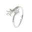 Simple Star Zircon Copper Open Ring for Women