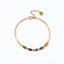 Ins Style Geometric 18k Gold Plated Stainless Steel Bracelet with Natural Stone Beads