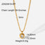 Vintage Style 18K Gold Plated Stainless Steel Inlaid Color Crystal Zircon Pendant Necklace