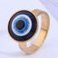 Fashion Stainless Steel Demon Eye Ring with Crystal Inlay