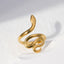 Vintage Snake Adjustable Stainless Steel Open Ring