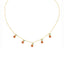 Color Zirconium Cherry Peach Tropical Fruit Clavicle Chain Necklace Wholesale