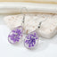 Bohemian Transparent Resin Dried Flower Drop Earrings