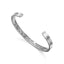 Minimalist Engraved Stainless Steel Gold Plated Open Cuff Bracelet Wholesale