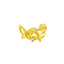 Butterfly Bow Knot Leaf Lip Rings with White Zircon and Rhinestones in Stainless Steel and Gold Plated Finish