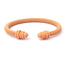 Simple Spiral Stripe Matte Color Open Cuff Bracelet for Women