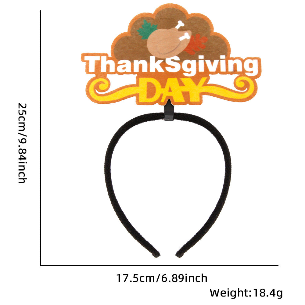 Cute Exaggerated Turkey Letter Headband for Thanksgiving Party