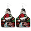 1 Pair Streetwear Christmas Tree Cows Pu Leather Drop Earrings