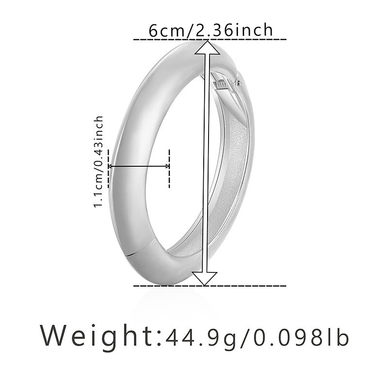 Elegant Minimalist Alloy Bangle Bracelet for Women