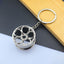 Simple Style Car Wheel Metal Keychain with Automotive Tool Charms