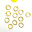 50 PCS Alloy Solid Color Jewelry Buckle and 14k Gold Plated Bead Spacer Rings for Earrings, Bracelets, and Necklaces