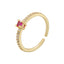 Elegant Star Zircon 18K Gold Plated Adjustable Open Ring