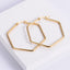 Titanium Steel Hexagon Hoop Earrings for Women - Fashion Jewelry Wholesale