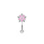 Cute Snowflake Zircon Rhinestone Stainless Steel Eyebrow Piercing Jewelry