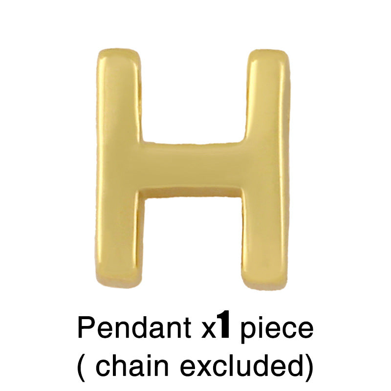 18k Gold Plated Alphabet Pendant Necklace - Minimalist Initial Choker Chain