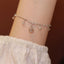 Beach Pastoral Roman Style S925 Sterling Silver Geometric Bell Bracelet Anklet