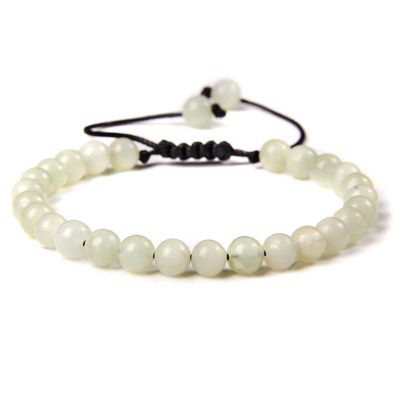 Ethnic Natural Stone Agate Beaded Adjustable Yoga Bracelet