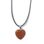 Simple Style Heart Shape Natural Stone Polishing Pendant Necklace 1 Piece