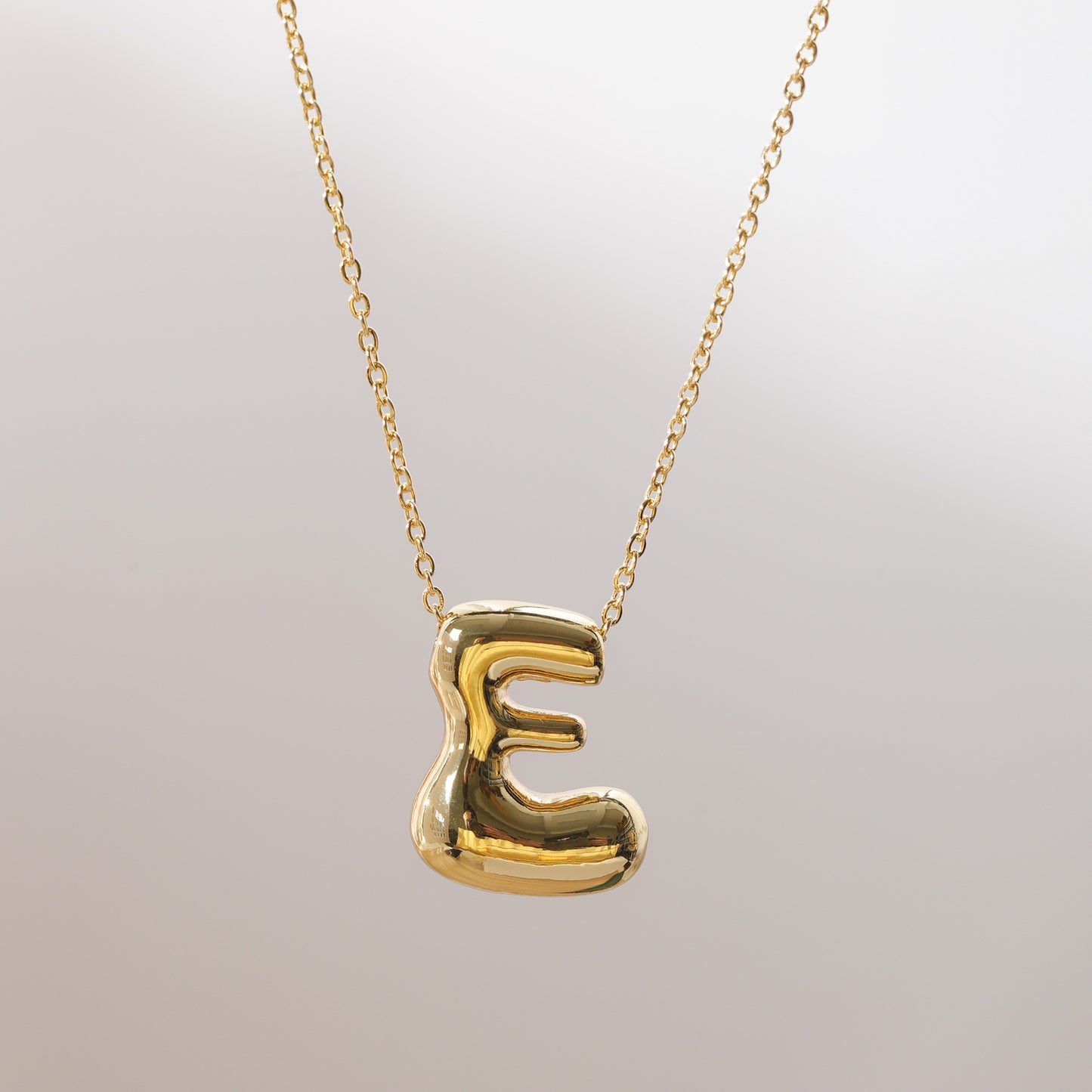 18K Gold Plated Stainless Steel Alphabet Pendant Necklace